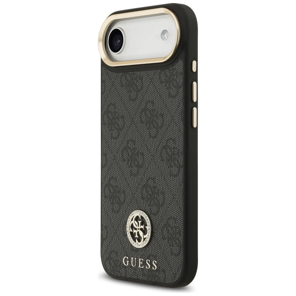 Étui MagSafe pour Apple iPhone 17 Air, Guess, Logo Strass 4G, Noir