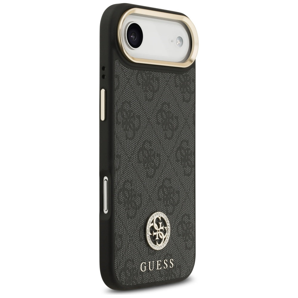 Étui MagSafe pour Apple iPhone 17 Air, Guess, Logo Strass 4G, Noir