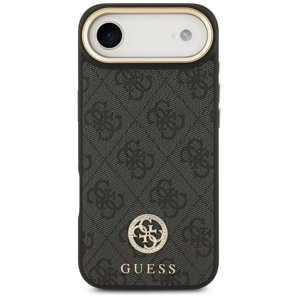 Étui MagSafe pour Apple iPhone 17 Air, Guess, Logo Strass 4G, Noir