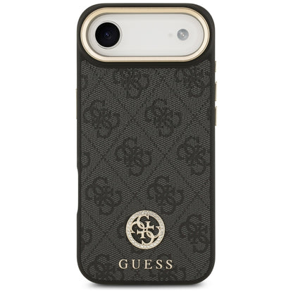 Étui MagSafe pour Apple iPhone 17 Air, Guess, Logo Strass 4G, Noir