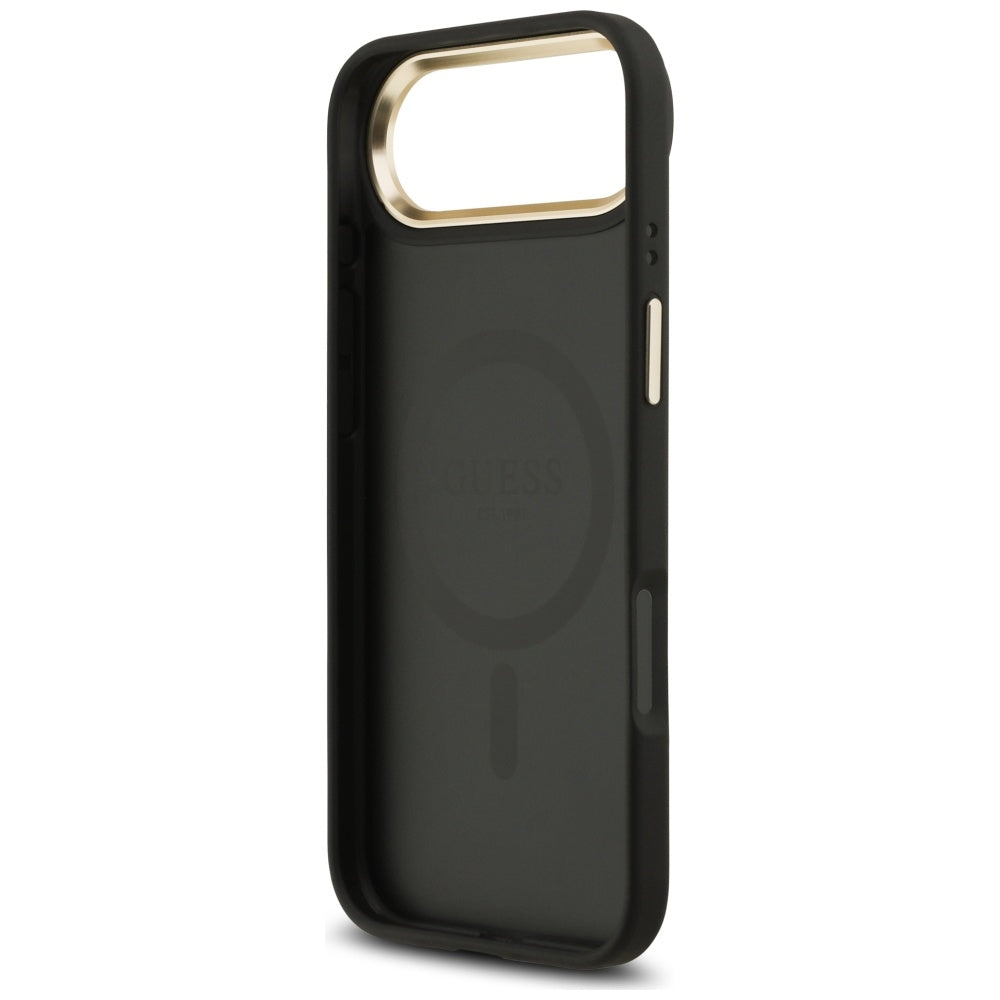 Étui MagSafe pour Apple iPhone 17 Air, Guess, Logo Strass 4G, Noir
