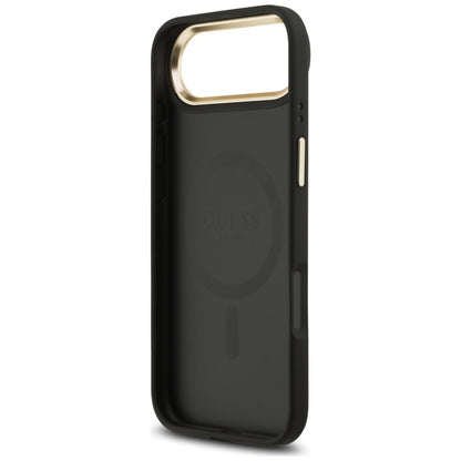 Étui MagSafe pour Apple iPhone 17 Air, Guess, Logo Strass 4G, Noir