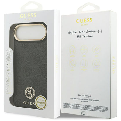 Étui MagSafe pour Apple iPhone 17 Air, Guess, Logo Strass 4G, Noir