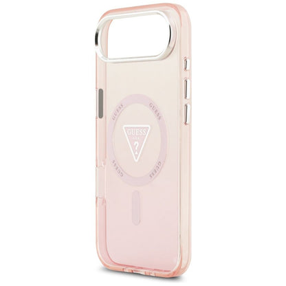 MagSafe Case for Apple iPhone 17 Air, Guess, IML Gradient Triangle Logo, Pink