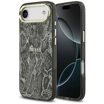 Housse MagSafe pour Apple iPhone 17 Air, Guess, Motif Python, Noire