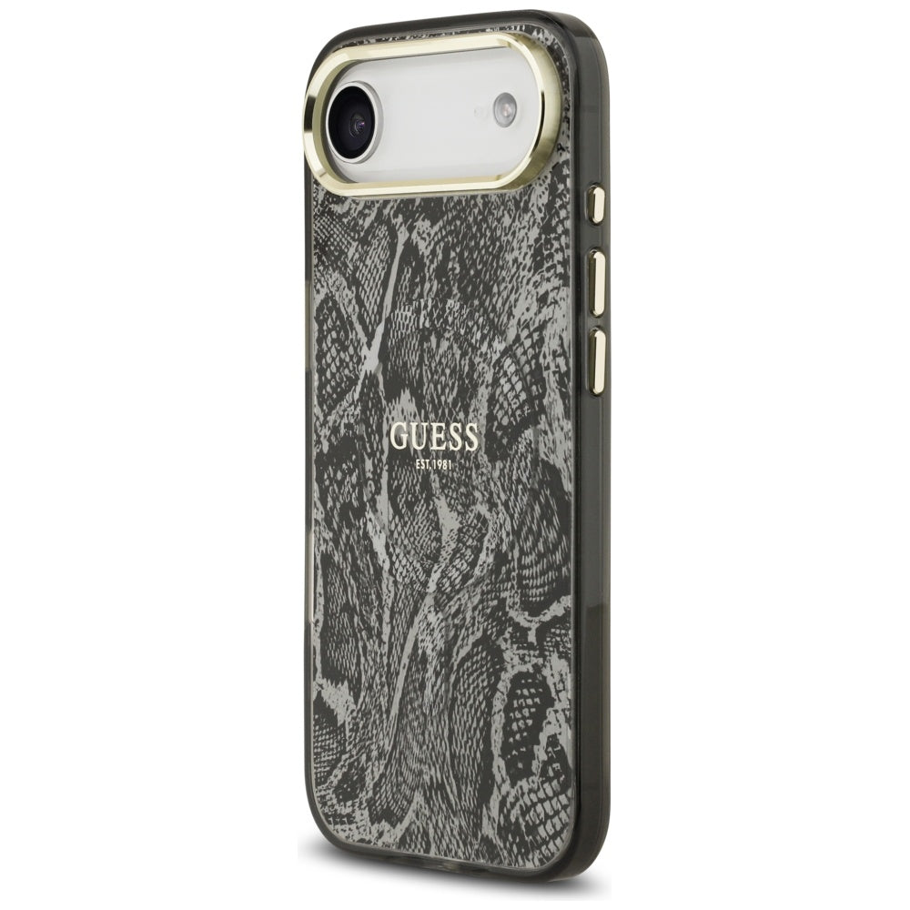 Housse MagSafe pour Apple iPhone 17 Air, Guess, Motif Python, Noire