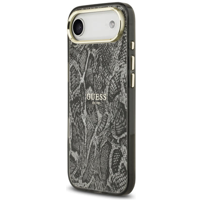 Housse MagSafe pour Apple iPhone 17 Air, Guess, Motif Python, Noire