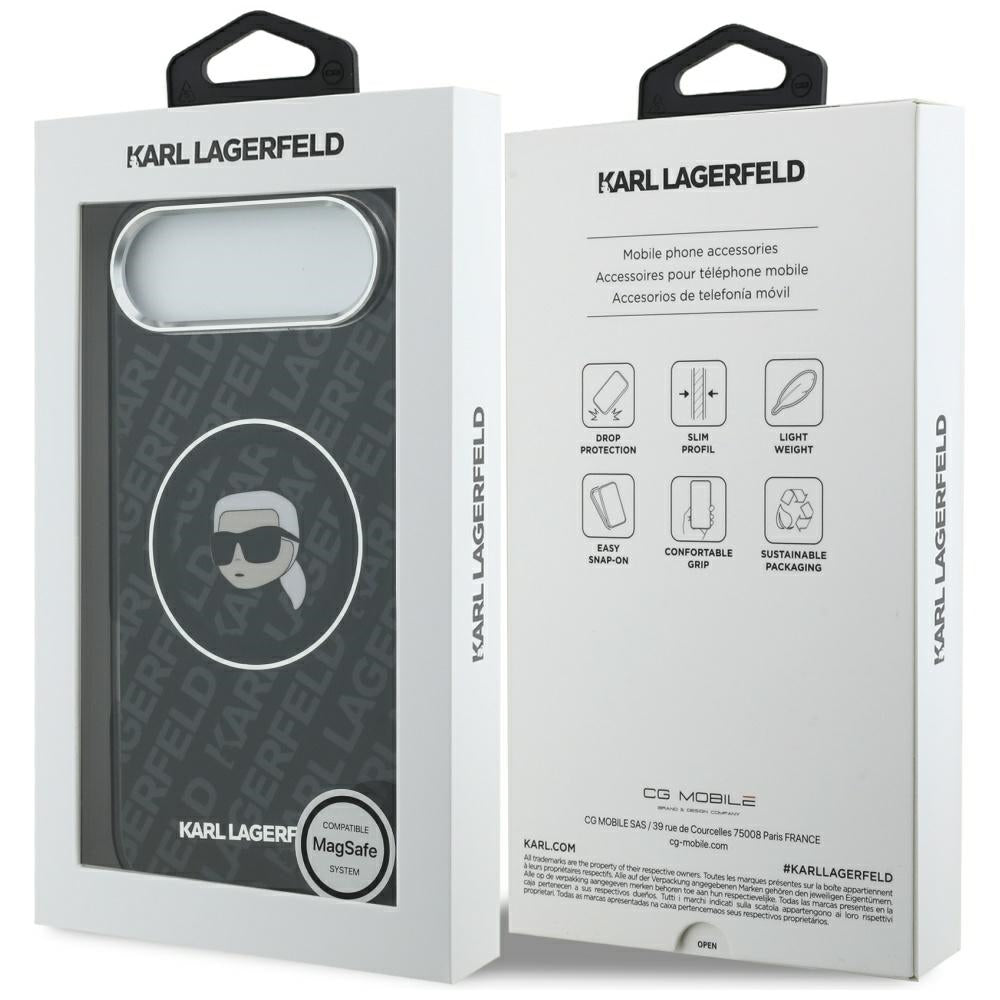 Housse MagSafe pour Apple iPhone 17 Air, Karl Lagerfeld, IML Karl's Head, Noire