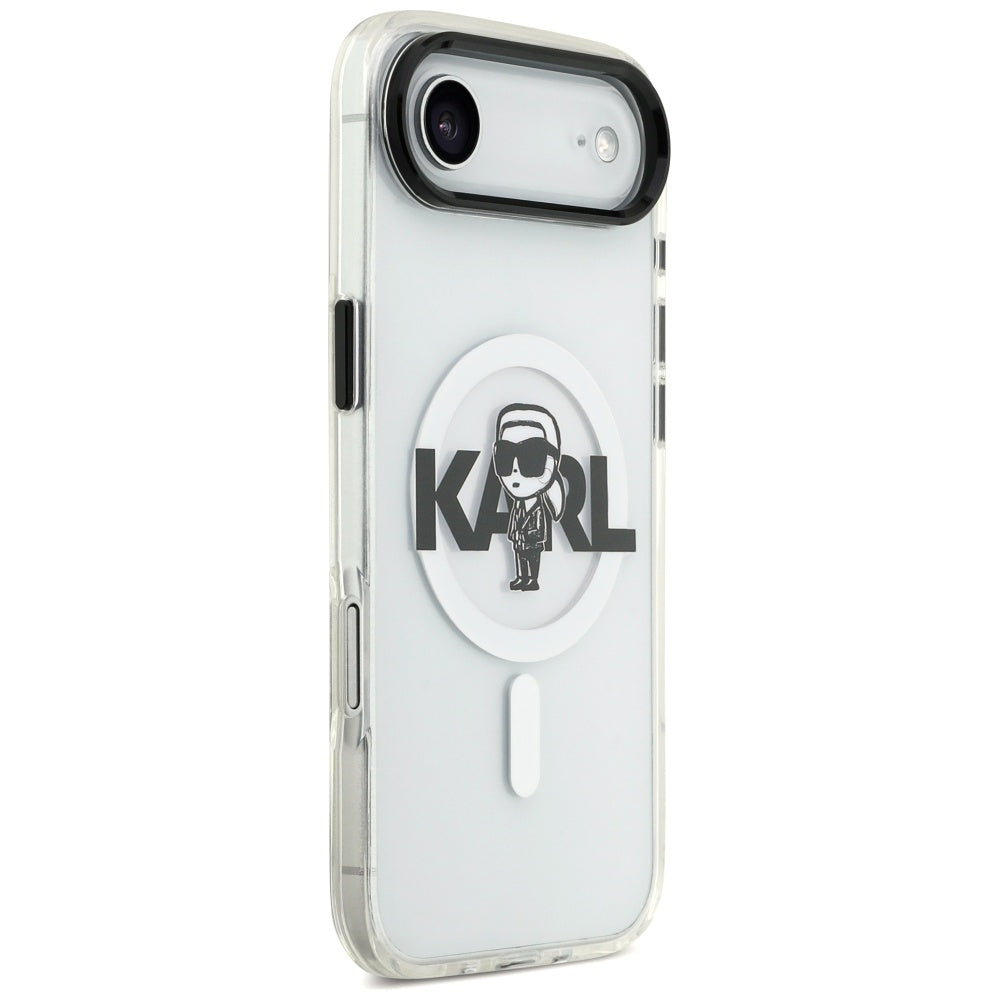 MagSafe Hülle für Apple iPhone 17 Air, Karl Lagerfeld, IML Sketch Logo Karl, Transparent