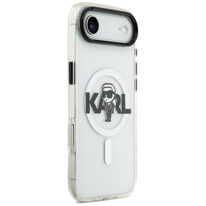 MagSafe Hülle für Apple iPhone 17 Air, Karl Lagerfeld, IML Sketch Logo Karl, Transparent