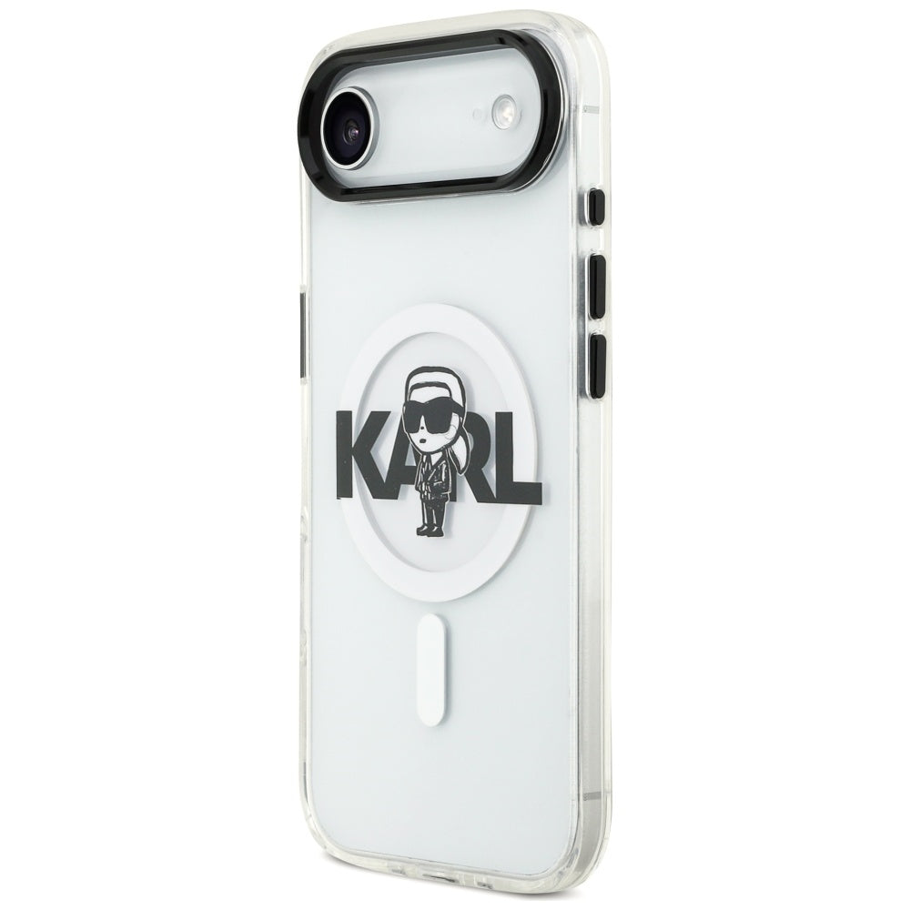 MagSafe Hülle für Apple iPhone 17 Air, Karl Lagerfeld, IML Sketch Logo Karl, Transparent