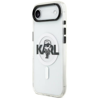 MagSafe Hülle für Apple iPhone 17 Air, Karl Lagerfeld, IML Sketch Logo Karl, Transparent