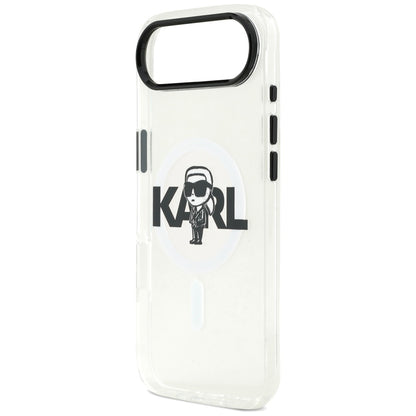 MagSafe Hülle für Apple iPhone 17 Air, Karl Lagerfeld, IML Sketch Logo Karl, Transparent