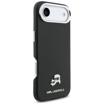 Étui MagSafe pour Apple iPhone 17 Air, Karl Lagerfeld, Karl & Choupette Head's Pin, Noir