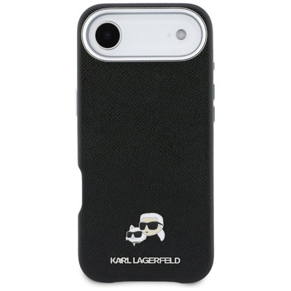 Étui MagSafe pour Apple iPhone 17 Air, Karl Lagerfeld, Karl & Choupette Head's Pin, Noir