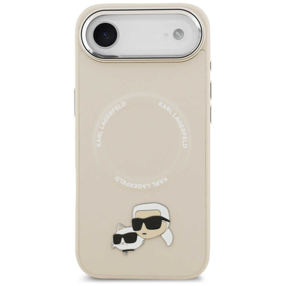 MagSafe Case for Apple iPhone 17 Air, Karl Lagerfeld, Karl & Choupette Pins, Beige
