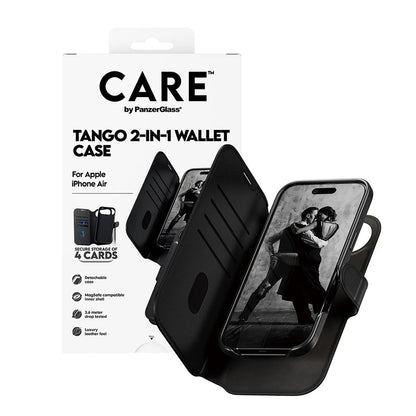 Étui MagSafe pour Apple iPhone 17 Air, PanzerGlass, Fonction Care Tango Two-in-One, Noir