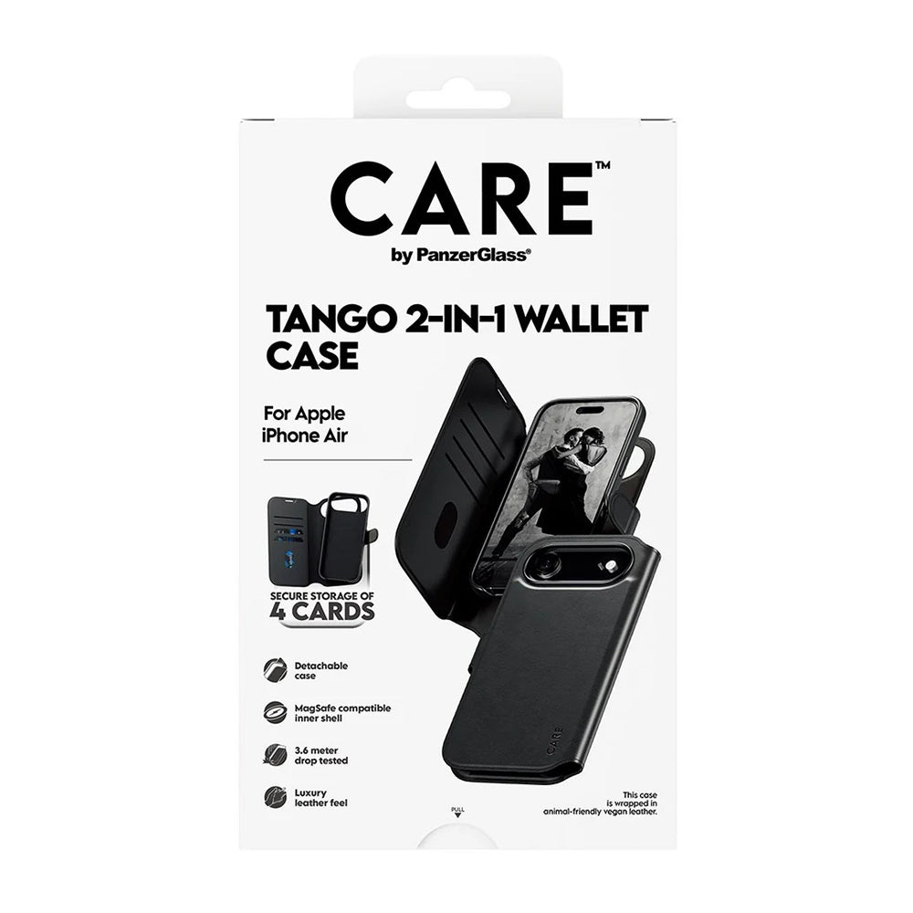 Étui MagSafe pour Apple iPhone 17 Air, PanzerGlass, Fonction Care Tango Two-in-One, Noir