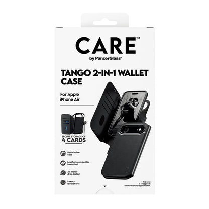Étui MagSafe pour Apple iPhone 17 Air, PanzerGlass, Fonction Care Tango Two-in-One, Noir