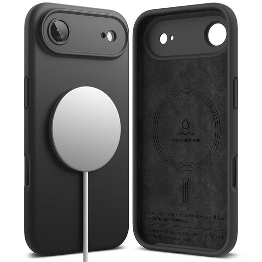 MagSafe Hülle für Apple iPhone 17 Air, Ringke, Silikon, Schwarz