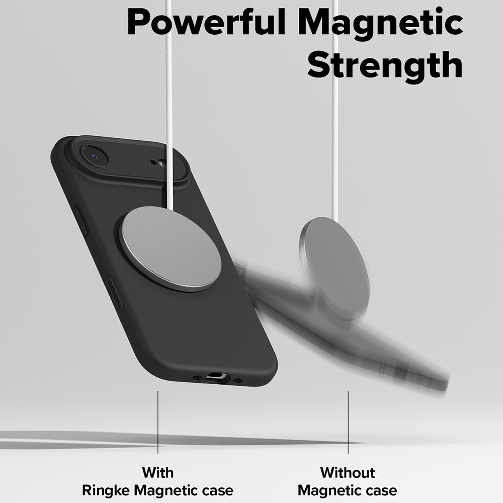 Coque MagSafe pour Apple iPhone 17 Air, Ringke, Silicone, Noire