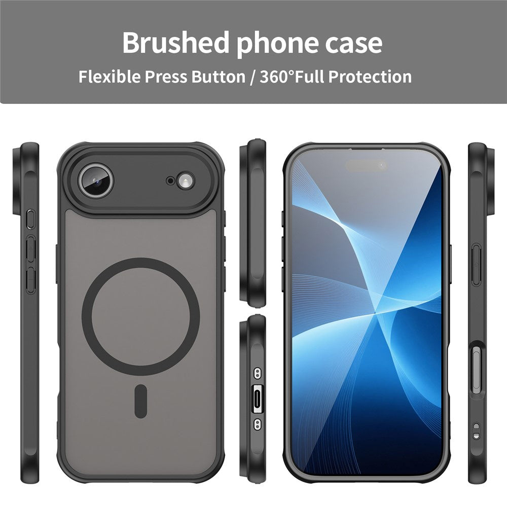 Coque MagSafe pour Apple iPhone 17 Air, Techsuit, HaloFrost II, Noire
