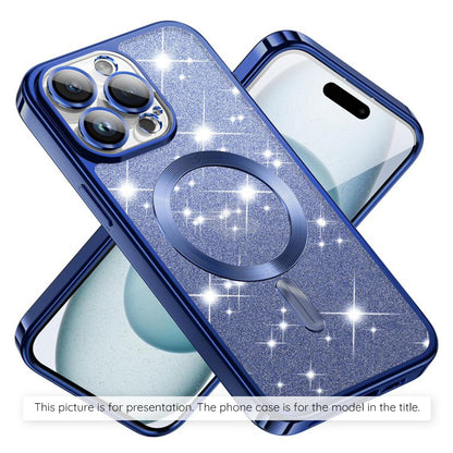 Étui MagSafe pour Apple iPhone 17 Air, Techsuit, Luxury Glitter, Bleu