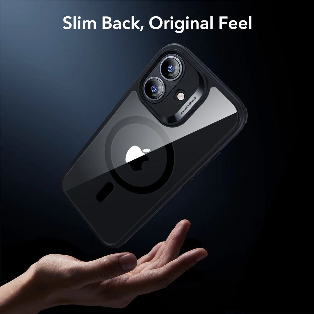 MagSafe Case for Apple iPhone 17, ESR, Classic Hybrid with Screen Protector, Black Transparent