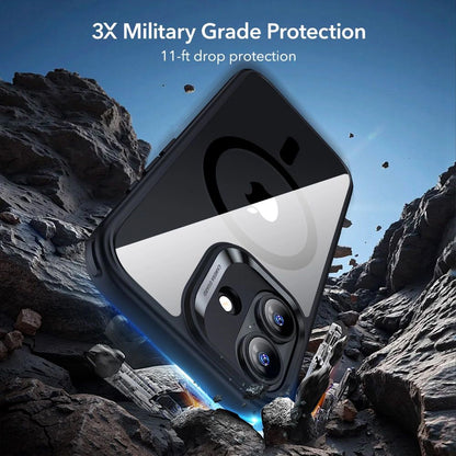 MagSafe Case for Apple iPhone 17, ESR, Classic Hybrid with Screen Protector, Black Transparent
