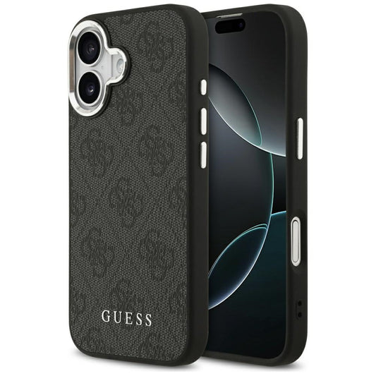Housse MagSafe pour Apple iPhone 17, Guess, 4G Classic Logo, Noire