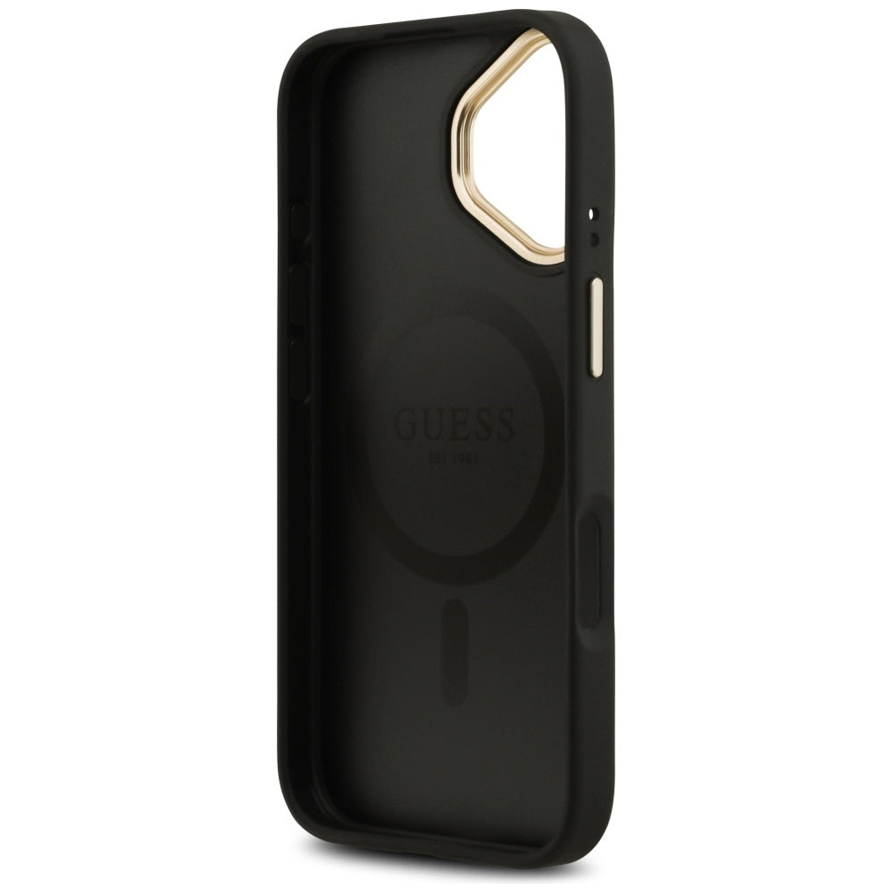 Housse MagSafe pour Apple iPhone 17, Guess, 4G Classic, Noire