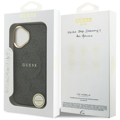 Housse MagSafe pour Apple iPhone 17, Guess, 4G Classic, Noire