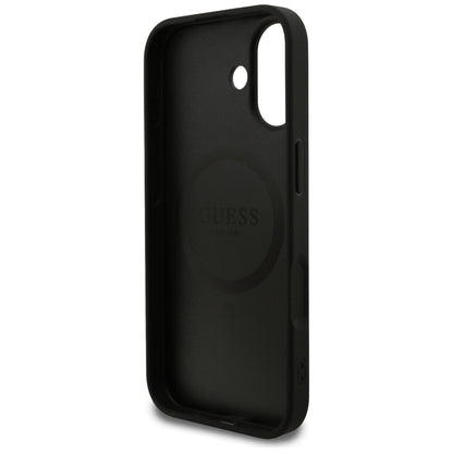 MagSafe Hülle für Apple iPhone 17, Guess, 4G Ring Classic Logo, Schwarz