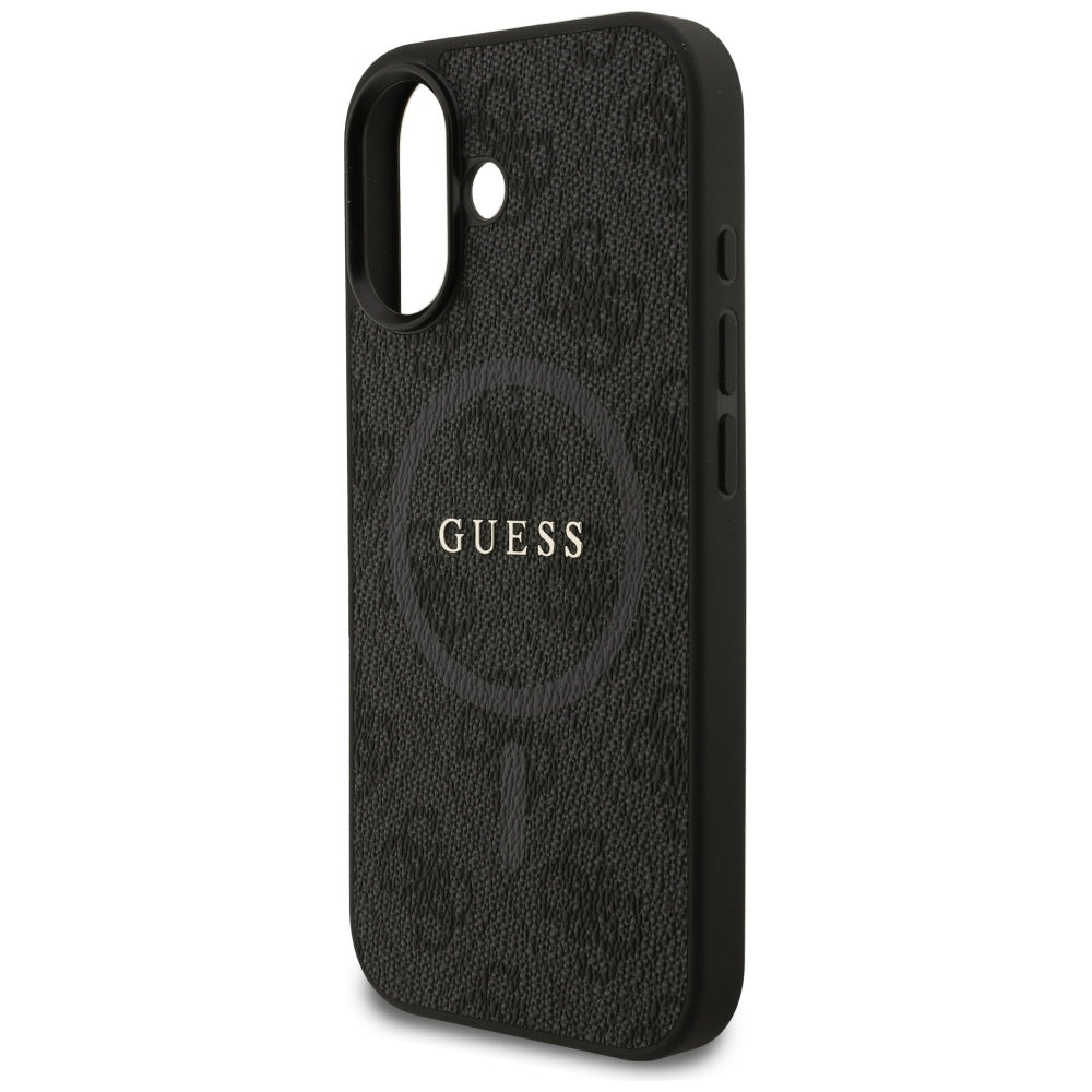 MagSafe Hülle für Apple iPhone 17, Guess, 4G Ring Classic Logo, Schwarz