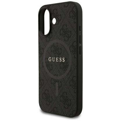 MagSafe Hülle für Apple iPhone 17, Guess, 4G Ring Classic Logo, Schwarz