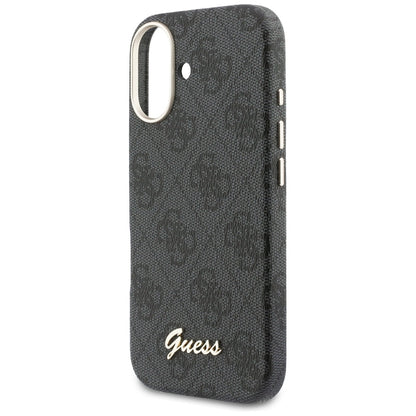 Coque MagSafe pour Apple iPhone 17, Guess, Logo Script 4G, Noire