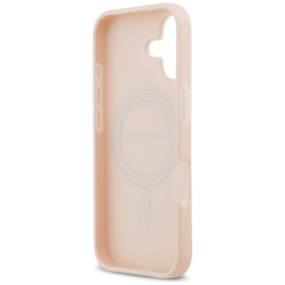 Coque MagSafe pour Apple iPhone 17, Guess, Grained Flowers, Rose
