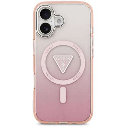 MagSafe Hülle für Apple iPhone 17, Guess, IML Gradient Triangle Logo, Rosa