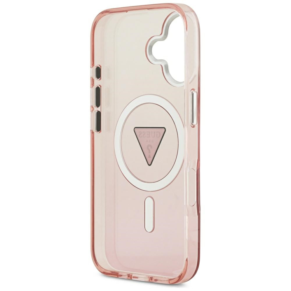 MagSafe Hülle für Apple iPhone 17, Guess, IML Gradient Triangle Logo, Rosa
