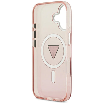 MagSafe Hülle für Apple iPhone 17, Guess, IML Gradient Triangle Logo, Rosa