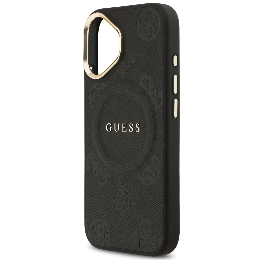 MagSafe Hülle für Apple iPhone 17, Guess, Peony Hot Stamp, Schwarz