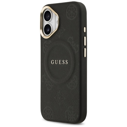 MagSafe Hülle für Apple iPhone 17, Guess, Peony Hot Stamp, Schwarz