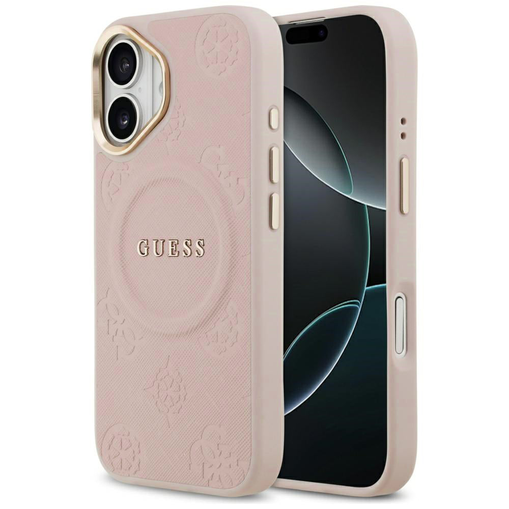 MagSafe Hülle für Apple iPhone 17, Guess, Peony Hot Stamp, Rosa
