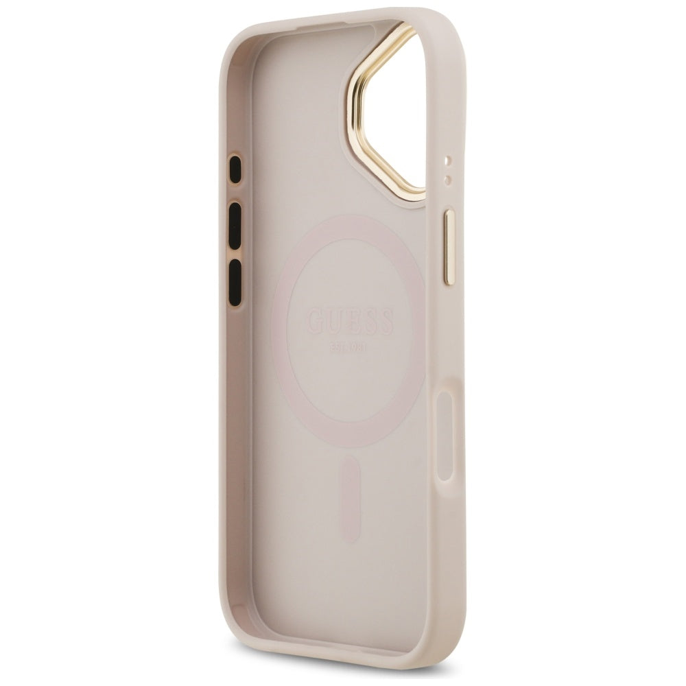 MagSafe Hülle für Apple iPhone 17, Guess, Peony Hot Stamp, Rosa