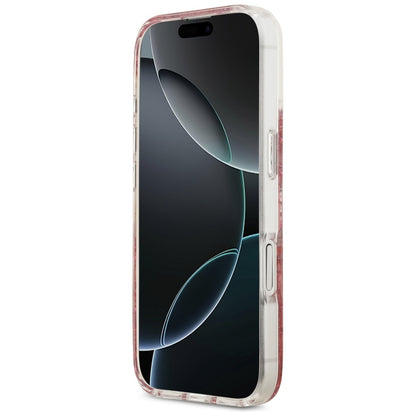 Coque MagSafe pour Apple iPhone 17, Guess, Resin Bottom Glitter, Rose