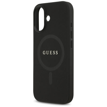 Housse MagSafe pour Apple iPhone 17, Guess, Saffiano Classic Logo, Noire