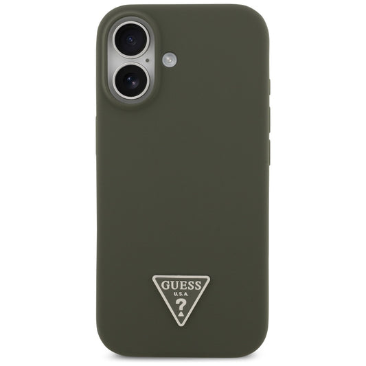 MagSafe Hülle für Apple iPhone 17, Guess, Triangle Logo, Khaki