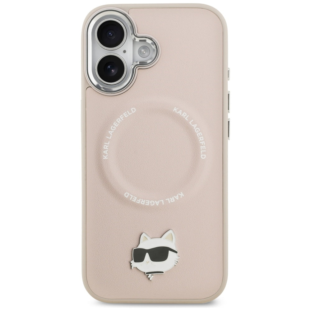 MagSafe Case for Apple iPhone 17, Karl Lagerfeld, Choupette Pin, Pink