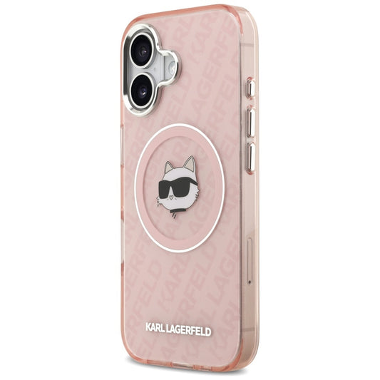 MagSafe Hülle für Apple iPhone 17, Karl Lagerfeld, IML Choupette's Head, Rosa