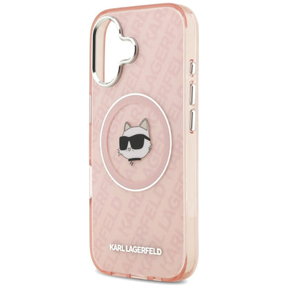 Étui MagSafe pour Apple iPhone 17, Karl Lagerfeld, IML Choupette's Head, Rose